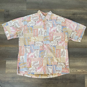 Cooke Street Hawaiian Shirt Men Extra Large Pastel Button Up Summer